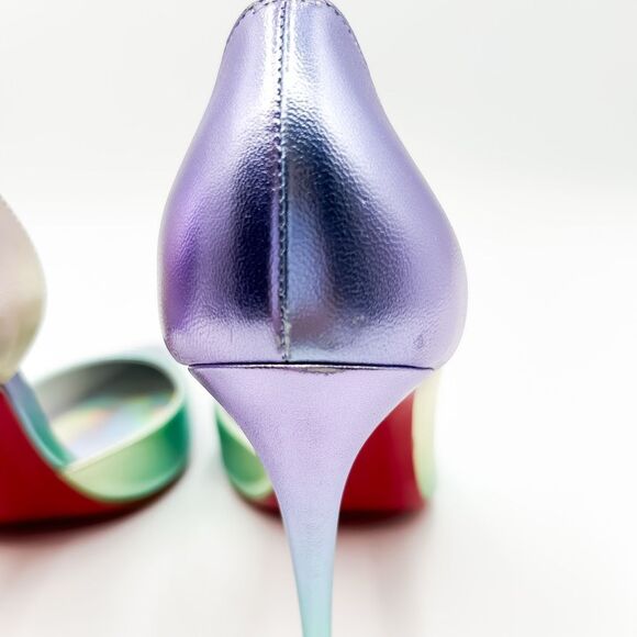 Christian Louboutin Iriza Pumps 100 Ombré Iridescent Heels EU 37.5 US 7.5 - Picture 6 of 14